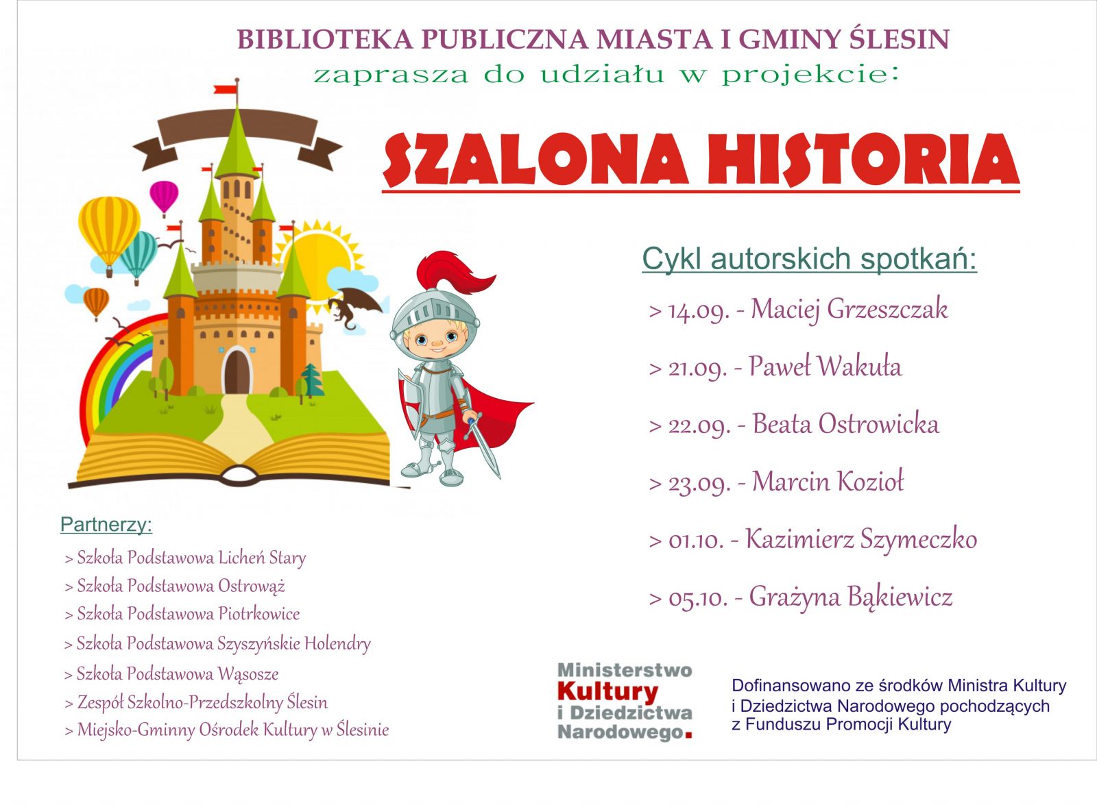 Plakat projektu "Szalona historia"